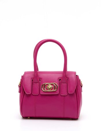 LA CARRIE-BORSA LOGOS SMART MINI BAG LEATHER-LC131PAZ390LEA FUCHSIA