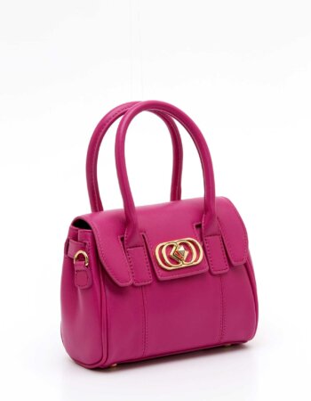 LA CARRIE-BORSA LOGOS SMART MINI BAG LEATHER-LC131PAZ390LEA FUCHSIA