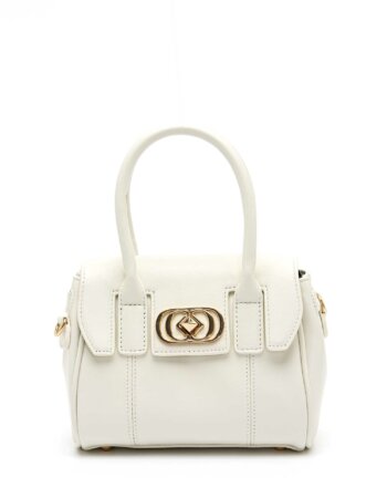 LA CARRIE-BORSA LOGOS SMART MINI BAG LEATHER-LC131PAZ390LEA WHITE