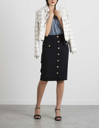 LIU JO-MAGLIA CHIUSA BODY-LJCA1086MA605 AZC