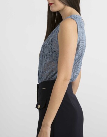 LIU JO-MAGLIA CHIUSA BODY-LJCA1086MA605 AZC