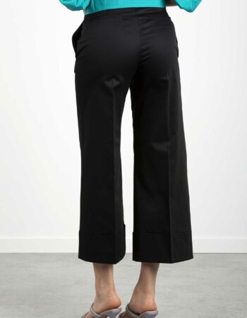 LIU JO-PANTALONE TUBE C/RISVOLTO-LJCA2274T2483 NERO