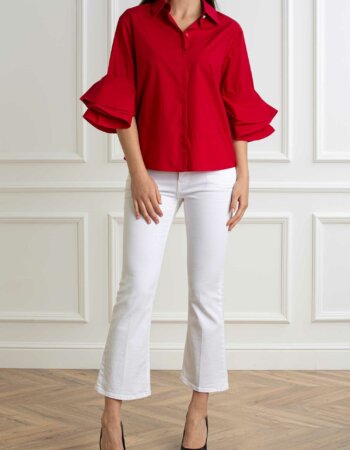 LIU JO-CAMICIA BOXY-LJCA5003T2945 ROSSO
