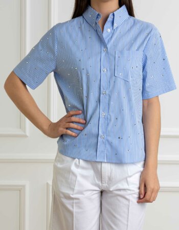 LIU JO-CAMICIA BOXY-LJCA5018T2946 BLU