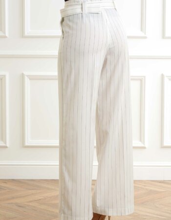 LIU JO-PANTALONE A VITA ALTA-LJCA5236T1969 WHITE