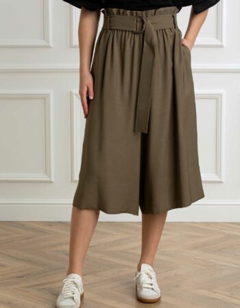 LIU JO-GONNA PANTALONE CINTURATA-LJCA5285T2508 GREEN