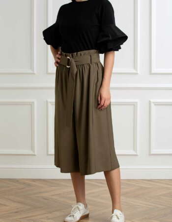 LIU JO-GONNA PANTALONE CINTURATA-LJCA5285T2508 GREEN