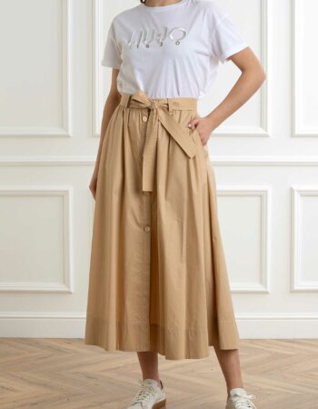 LIU JO-GONNA MIDI-LJCA5296TS246 BEIGE