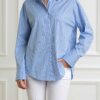 LIU JO-CAMICIA OVER-LJCA5298T2946 BLU