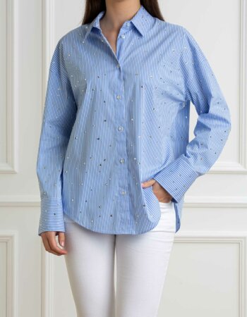LIU JO-CAMICIA OVER-LJCA5298T2946 BLU