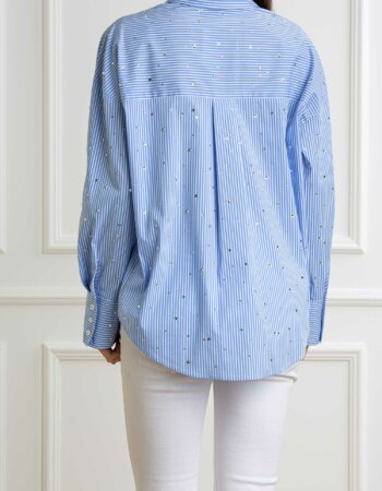 LIU JO-CAMICIA OVER-LJCA5298T2946 BLU