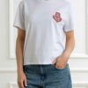 LIU JO-T-SHIRT RICAMATA-LJCA5371J6308A WHITE