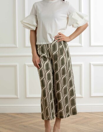 LIU JO-T-SHIRT CON VOLANT-LJCCA5006J6308 WHITE