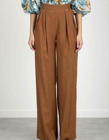 LIU JO-PANTALONE PALAZZO LUNGO-LJJA2093T5826 BRONZO
