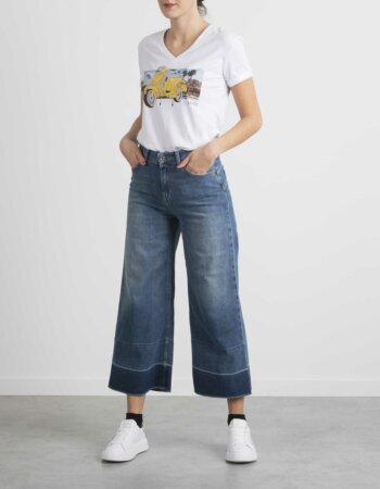 LIU JO-JEANS B.UP CROPPED VIVID H.W-LJUA1100D4624 DENIM