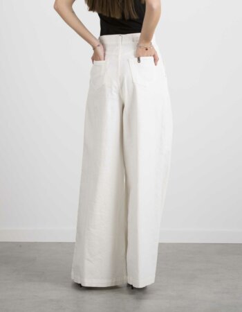 LIU JO-PANTALONE FLARE ANGEL H.W-LJWA1449T4850 PANNA