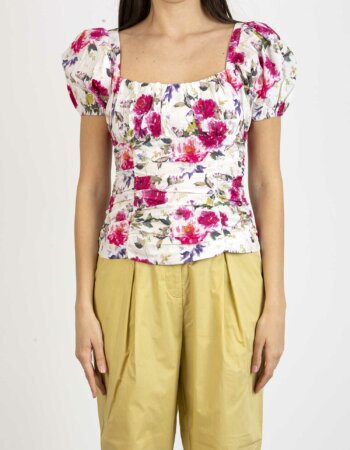 LIU JO-TOP TS NAV LUNGA-LJWA2282T4883 CREAM