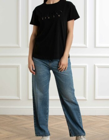 LIU JO-T-SHIRT MODA M/C-LJWA5007JS923 NERO