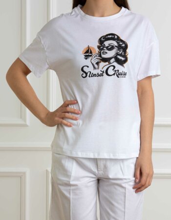 LIU JO-T-SHIRT MODA M/C-LJWA5342JS923 BIANCO