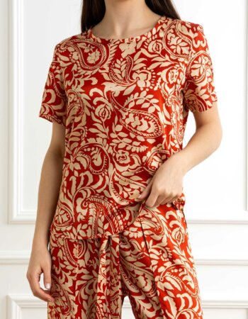 LIU JO-T-SHIRT MODA M/C-LJWA5529T5973 PAISLEY