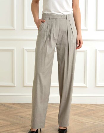 MARELLA-PANTALONE LARGO LINO-MAAGITO SABBIA