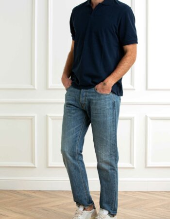 MC2 SAINT BARTH-POLO PIQUET-MC2CHARLES NAVY