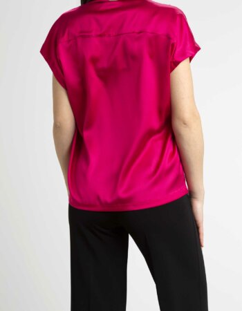 PINKO-BLUSA SATIN STRETCH-PKBREVE ROS