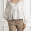 PINKO-BLUSA MUSSOLA-PKETERNAL WHITE