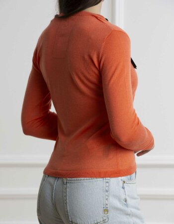 PINKO-MAGLIA GARZA 100%WS-PKEUCALIPTO SALMONE