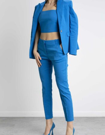 PINKO-TOP LINO STRETCH-PKROTTOFRENOP23 BLU