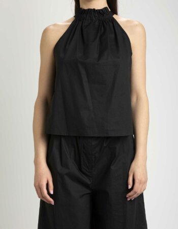 PINKO-TOP POPELINE-PKTALE NERO