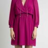 PATRIZIA PEPE-ABITO PUNTO SMOCK-PP2A2524A248 FUCHSIA