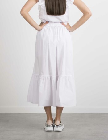 PATRIZIA PEPE-GONNA-PP2G0807A9B9 BIANCO