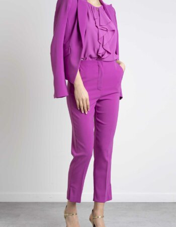 PATRIZIA PEPE-PANTALONE SIGARETTA "ESSENTIAL"-PP8P0491A6F5 PURPLE