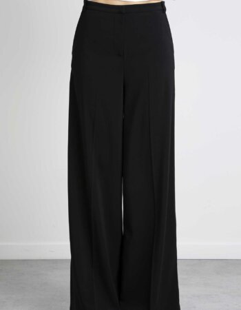 PATRIZIA PEPE-PANTALONE PALAZZO "ESSENTIAL"-PP8P0504A6F5 NERO