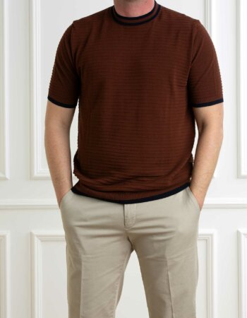 YOU GET IT-MAGLIA MM BORDO-PRE14501220 MARRONE