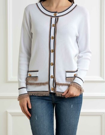 YOU GET IT-CARDIGAN CHANEL-PRE355031 BIANCO