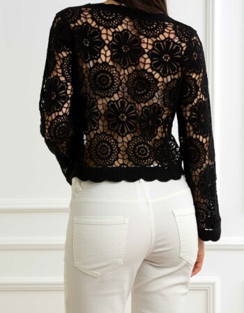 YOU GET IT-CARDIGAN UNCINETTO-PRE355091 NERO