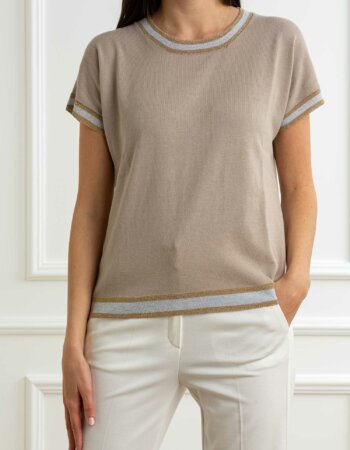 YOU GET IT-MAGLIA MM LUREX-PRE355220 BEIGE