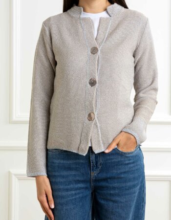 YOU GET IT-GIACCA MAGLIA LUREX-PRE355250 BIANCO