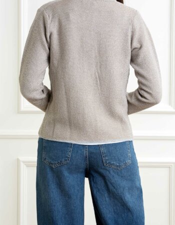 YOU GET IT-GIACCA MAGLIA LUREX-PRE355250 BIANCO