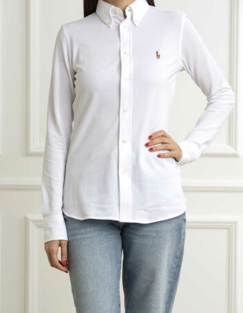 RALPH LAUREN-CAMICIA OXFORD-RL664427P4 WHITE