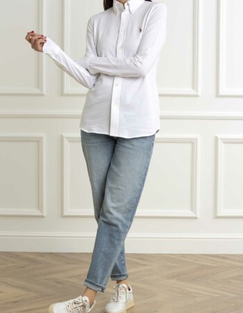 RALPH LAUREN-CAMICIA OXFORD-RL664427P4 WHITE