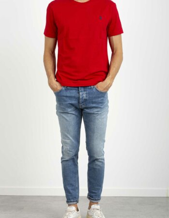 RALPH LAUREN-T-SHIRT CUSTOM SLIM FIT COTTON-RL680785P2 RED