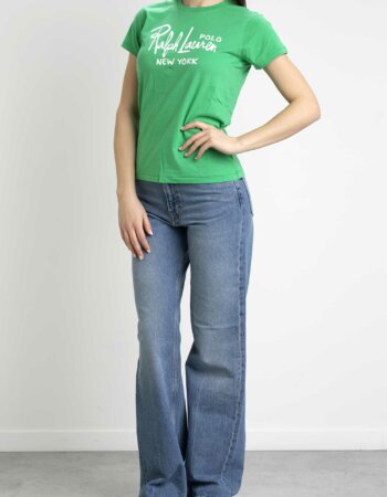 RALPH LAUREN-T-SHIRT SCRITTA-RL905850 GREEN