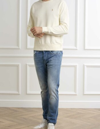 RALPH LAUREN-FELPA GIROCOLLO-RL916689 CREAM