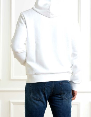 RALPH LAUREN-FELPA UOMO CON CAPPUCCIO-RL936586 WHITE