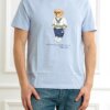RALPH LAUREN-T-SHIRT M/M CON ORSETTO-RL973137 BLU