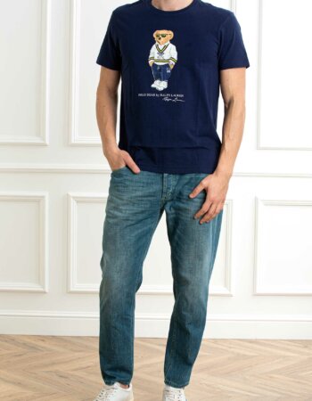 RALPH LAUREN-T-SHIRT M/M CON ORSETTO-RL973137 NAVY