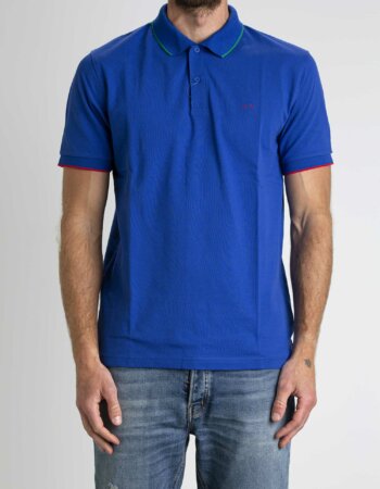 SUN68-POLO SMALL STRIPE ON-SNA33111 ROYAL